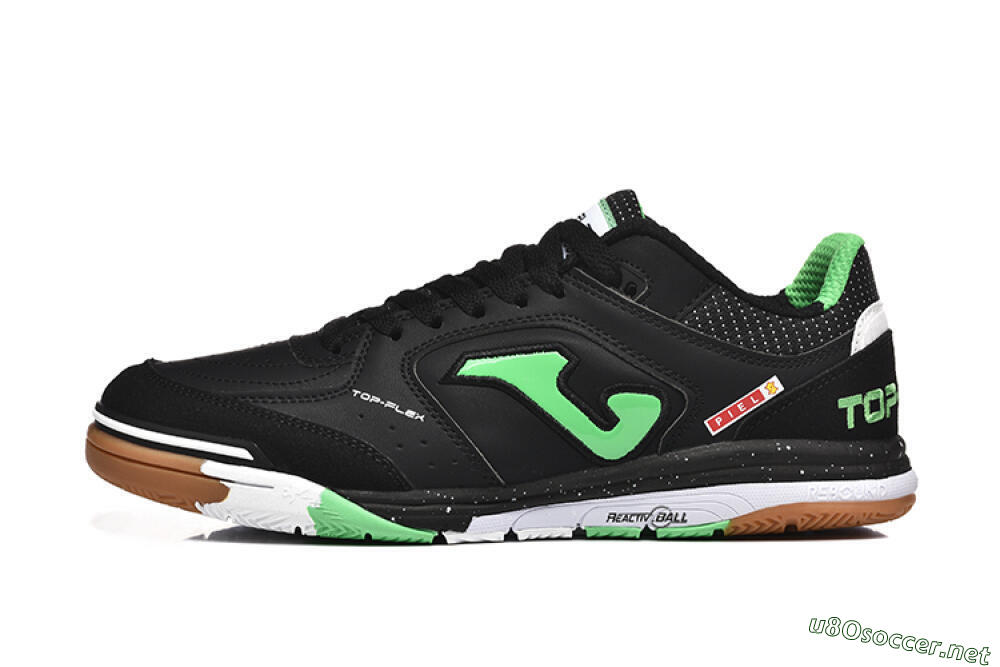 Men's Joma Top Flex IC Football Shoes - Black/Green/Red 0