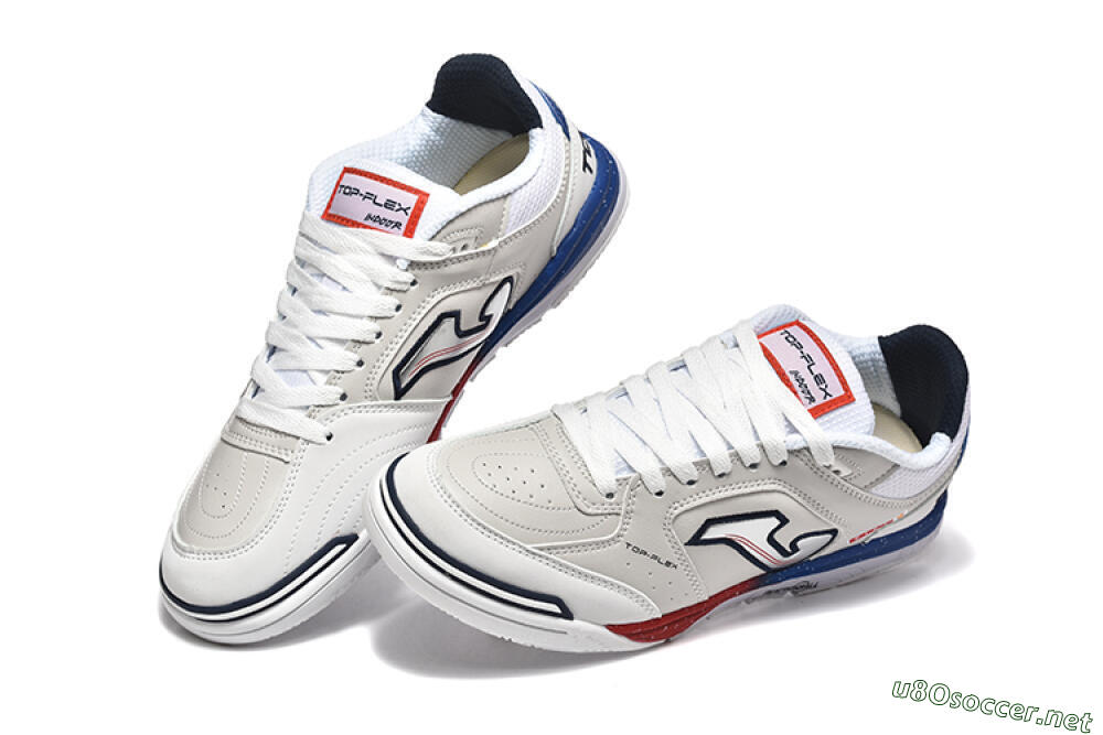 Men's Joma Top Flex IC Football Shoes - Grey/Silver/Red 6