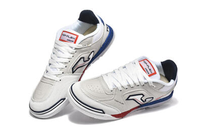 Men's Joma Top Flex IC Football Shoes - Grey/Silver/Red
