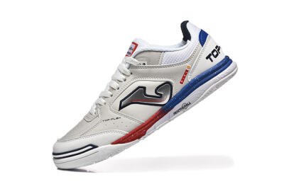 Men's Joma Top Flex IC Football Shoes - Grey/Silver/Red