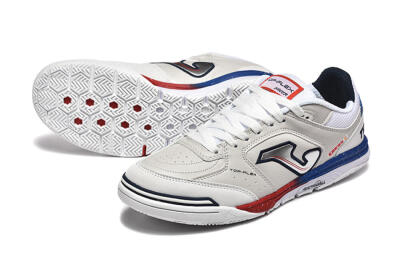 Men's Joma Top Flex IC Football Shoes - Grey/Silver/Red