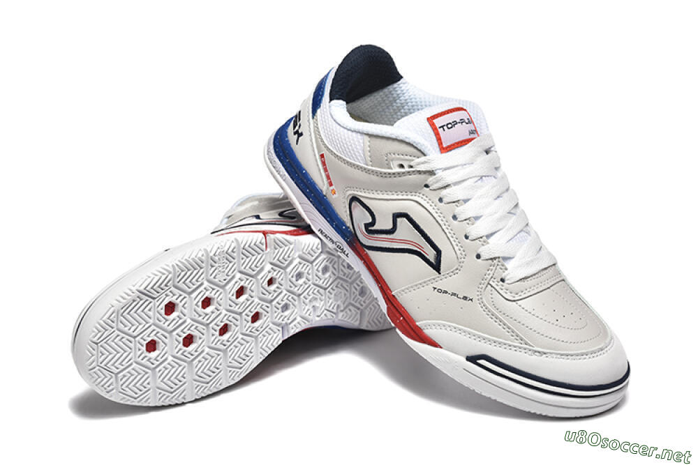 Men's Joma Top Flex IC Football Shoes - Grey/Silver/Red 4