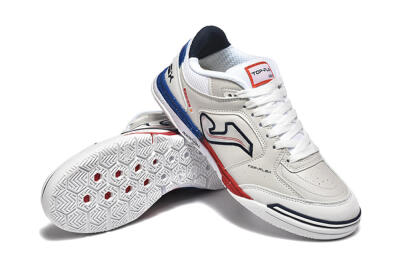 Men's Joma Top Flex IC Football Shoes - Grey/Silver/Red