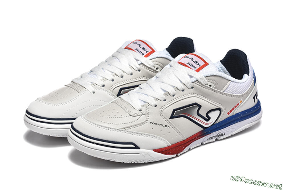 Men's Joma Top Flex IC Football Shoes - Grey/Silver/Red 5