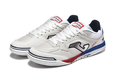 Men's Joma Top Flex IC Football Shoes - Grey/Silver/Red