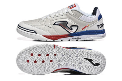 Men's Joma Top Flex IC Football Shoes - Grey/Silver/Red