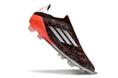 Men's Adidas F50 Elite Laceless FG Football Boots - Leopard/White/Red