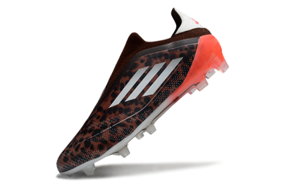 Men's Adidas F50 Elite Laceless FG Football Boots - Leopard/White/Red