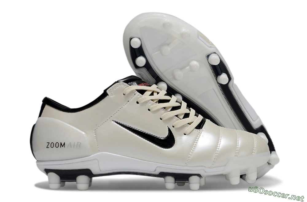 Men's Nike Air Zoom Total 90 III FG Football Boots - Beige/Black/White 2