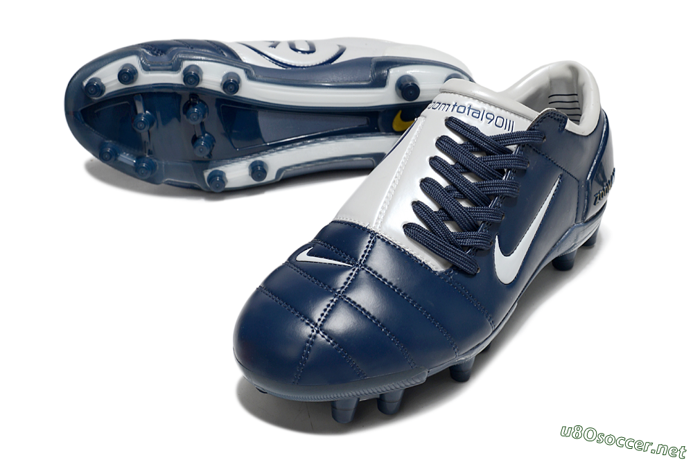 Men's Nike Air Zoom Total 90 III FG Football Boots - Blue/White/Gold 3