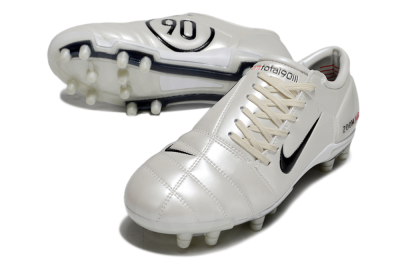 Men's Nike Air Zoom Total 90 III FG Football Boots - White/Black/Red