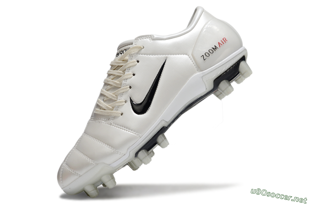 Men's Nike Air Zoom Total 90 III FG Football Boots - White/Black/Red 5