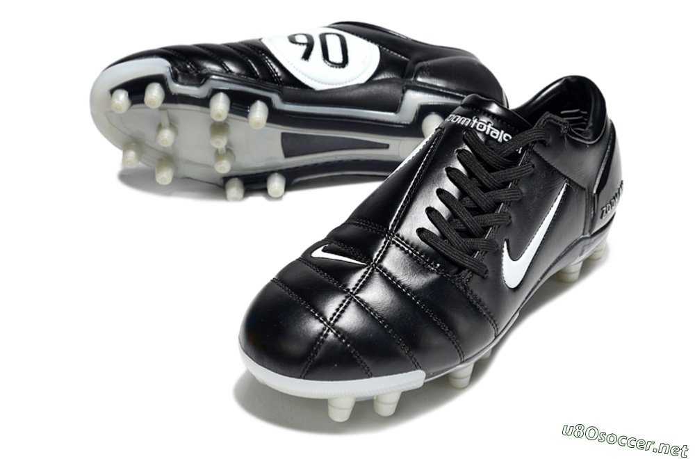 Men's Nike Air Zoom Total 90 III FG Football Boots - Black/White 3