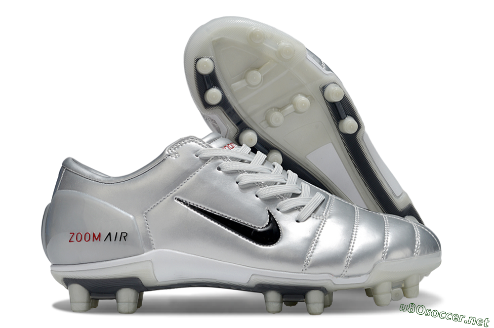 Men's Nike Air Zoom Total 90 III FG Football Boots - Silver/Black/Red 2