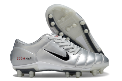 Men's Nike Air Zoom Total 90 III FG Football Boots - Silver/Black/Red
