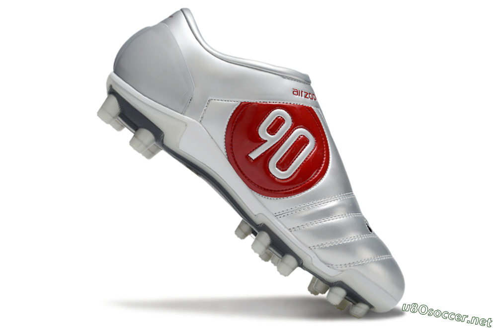 Men's Nike Air Zoom Total 90 III FG Football Boots - Silver/Black/Red 4