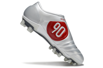 Men's Nike Air Zoom Total 90 III FG Football Boots - Silver/Black/Red