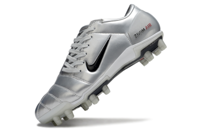 Men's Nike Air Zoom Total 90 III FG Football Boots - Silver/Black/Red