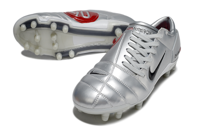 Men's Nike Air Zoom Total 90 III FG Football Boots - Silver/Black/Red
