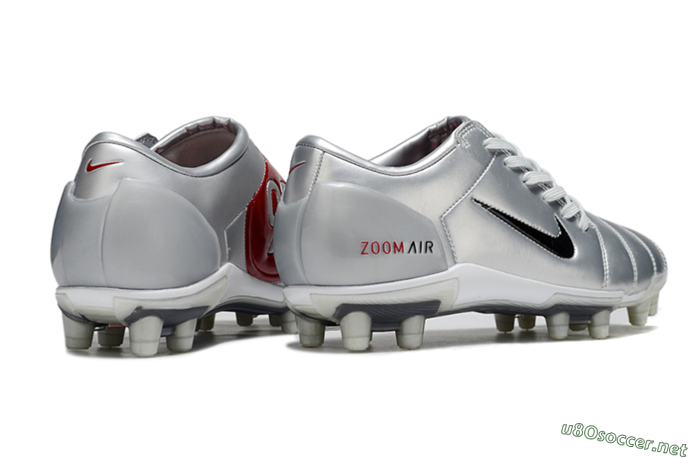 Men's Nike Air Zoom Total 90 III FG Football Boots - Silver/Black/Red 6