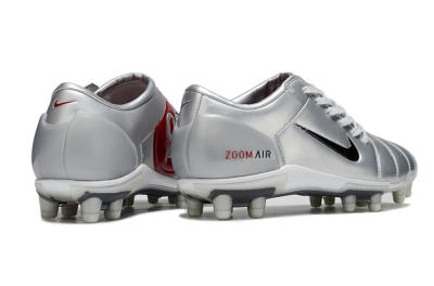 Men's Nike Air Zoom Total 90 III FG Football Boots - Silver/Black/Red