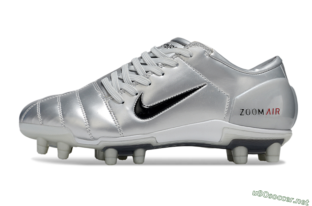 Men's Nike Air Zoom Total 90 III FG Football Boots - Silver/Black/Red 0