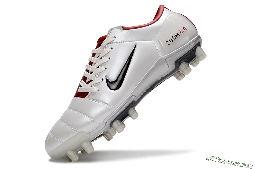 Men's Nike Air Zoom Total 90 III FG Football Boots - White/Black/Red 5