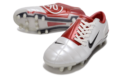 Men's Nike Air Zoom Total 90 III FG Football Boots - White/Black/Red