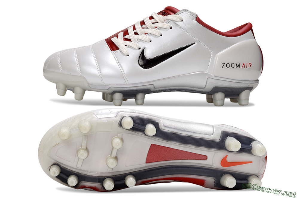 Men's Nike Air Zoom Total 90 III FG Football Boots - White/Black/Red 1