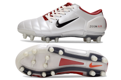 Men's Nike Air Zoom Total 90 III FG Football Boots - White/Black/Red
