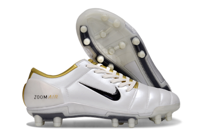 Men's Nike Air Zoom Total 90 III FG Football Boots - White/Black/Gold