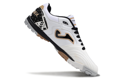 Men's Joma Top Flex TF Football Shoes - White/Black/Brown