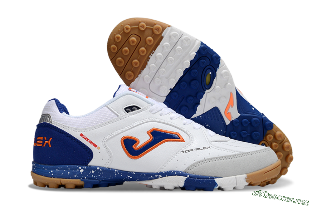 Men's Joma Top Flex TF Football Shoes - White/Red/Blue 2