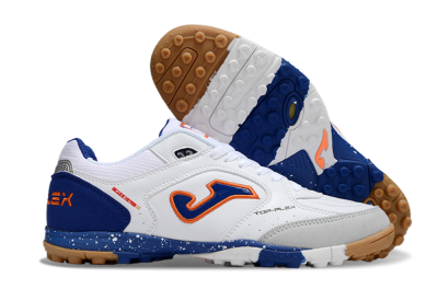 Men's Joma Top Flex TF Football Shoes - White/Red/Blue