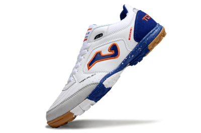 Men's Joma Top Flex TF Football Shoes - White/Red/Blue