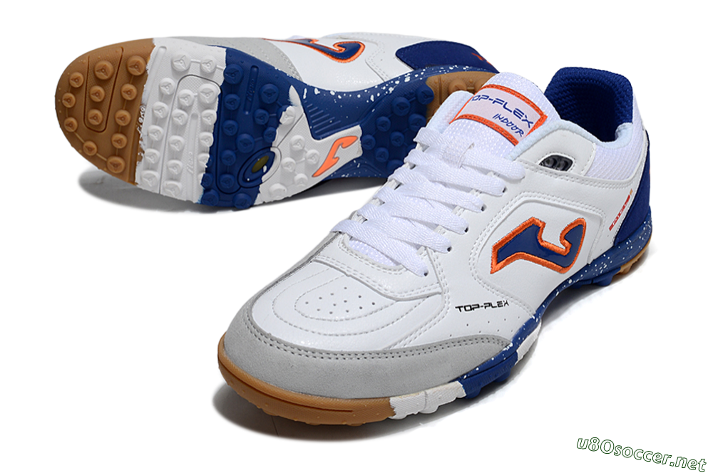 Men's Joma Top Flex TF Football Shoes - White/Red/Blue 3