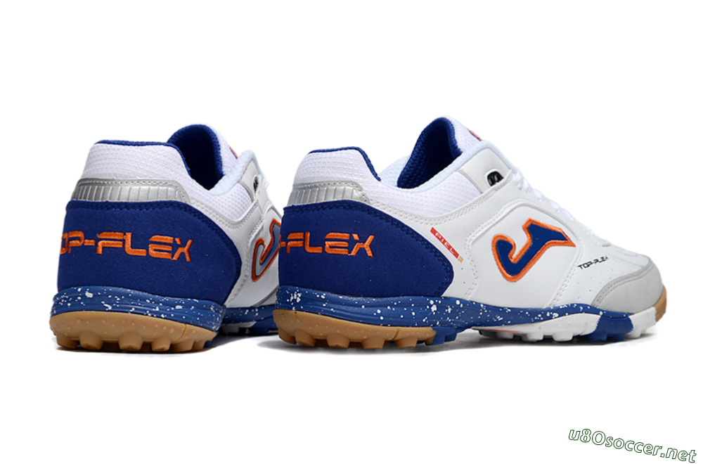 Men's Joma Top Flex TF Football Shoes - White/Red/Blue 6