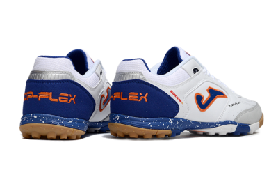 Men's Joma Top Flex TF Football Shoes - White/Red/Blue