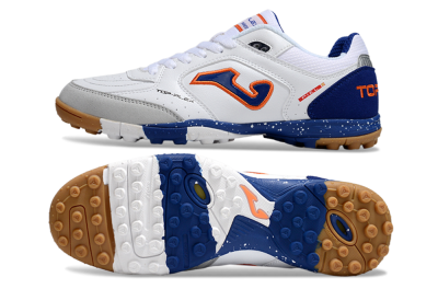 Men's Joma Top Flex TF Football Shoes - White/Red/Blue