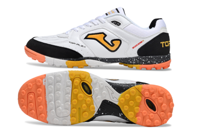 Men's Joma Top Flex TF Football Shoes - White/Yellow/Black
