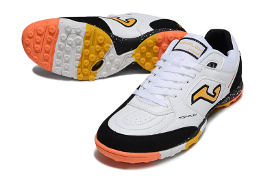 Men's Joma Top Flex TF Football Shoes - White/Yellow/Black