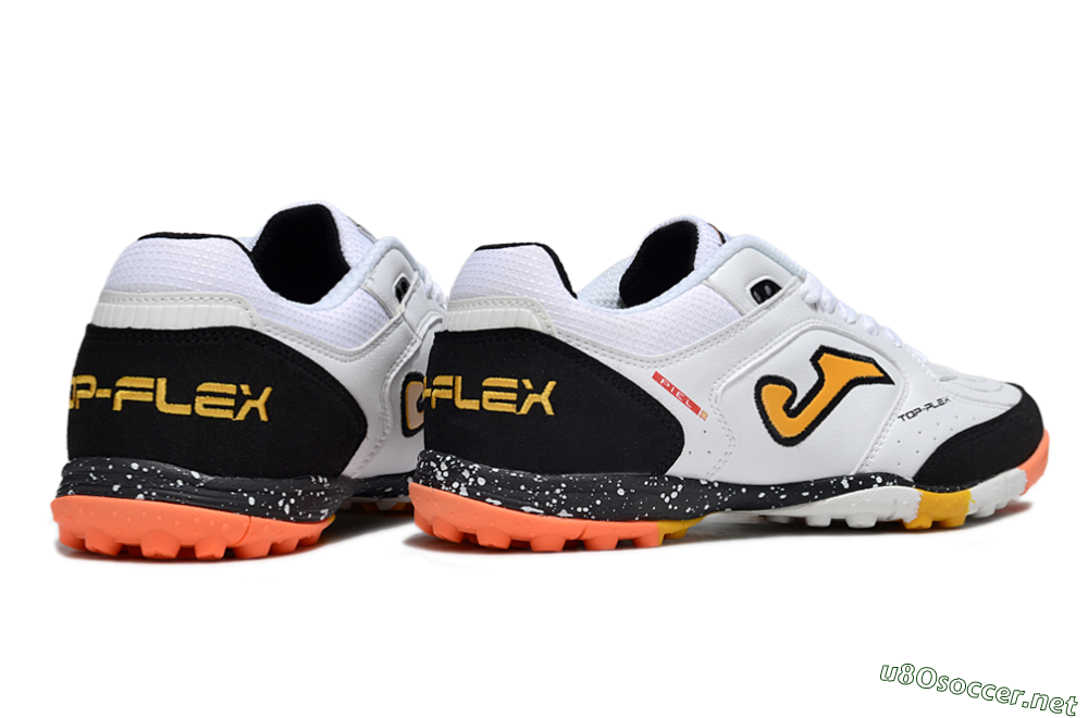 Men's Joma Top Flex TF Football Shoes - White/Yellow/Black 4
