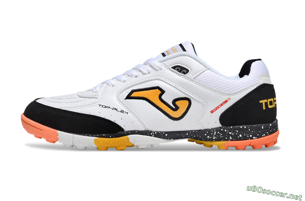 Men's Joma Top Flex TF Football Shoes - White/Yellow/Black 0