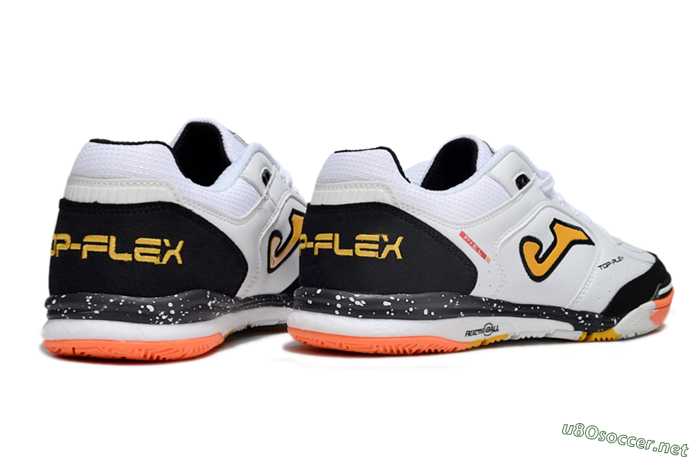 Men's Joma Top Flex IC Football Shoes - White/Black/Yellow 5