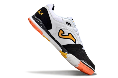 Men's Joma Top Flex IC Football Shoes - White/Black/Yellow