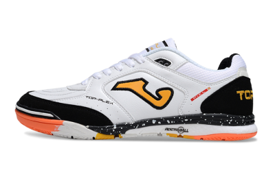 Men's Joma Top Flex IC Football Shoes - White/Black/Yellow