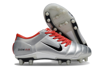 Men's Nike Air Zoom Total 90 III FG Football Boots - Silver/Black/Red