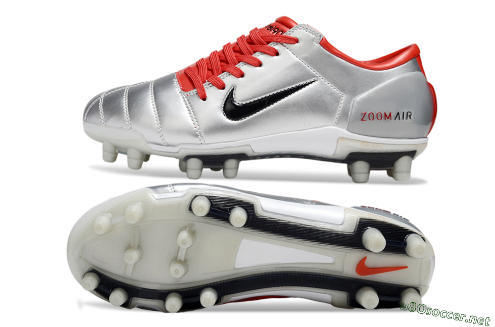 Men's Nike Air Zoom Total 90 III FG Football Boots - Silver/Black/Red 1