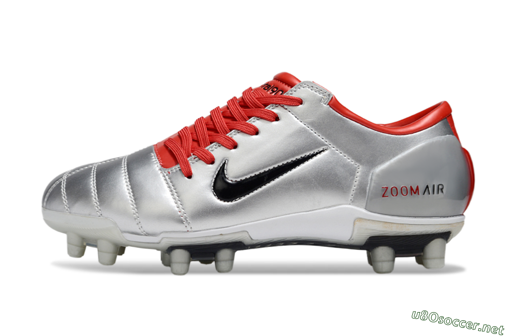 Men's Nike Air Zoom Total 90 III FG Football Boots - Silver/Black/Red 0