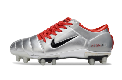Men's Nike Air Zoom Total 90 III FG Football Boots - Silver/Black/Red